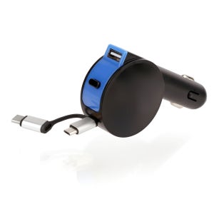 NEXT-1411CHB 2포트 USB Type-C/Micro 5pin 차량용 충전기 릴타입 Car Charger