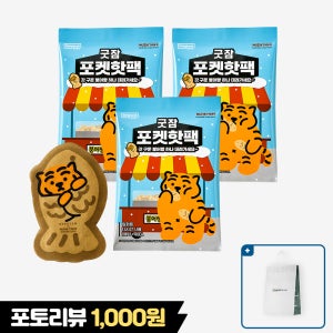 동국제약 굿잠 포켓핫팩 10입 3박스 무직타이거 /휴대용 미니 핫팩 대용량 일회용 손난로 붕어빵 모양
