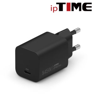 아이피타임 UP451 plus GaN 45W 충전기 USB PD Type-C블랙 케이블포함