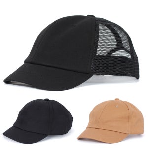 창이 짧은 숏챙 야구모자 3종 (블랙 메쉬, 블랙, 카멜) 메쉬형 포함 버클조절 유니폼모자