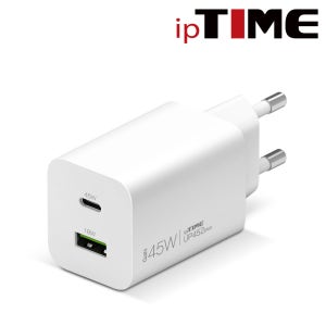 아이피타임 UP452 plus GaN 45W 충전기 USB PD Type-C 화이트 케이블미포함
