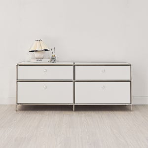 동서가구 E0 프레오 스틸 모듈 1200 2단 서랍장 DF926932