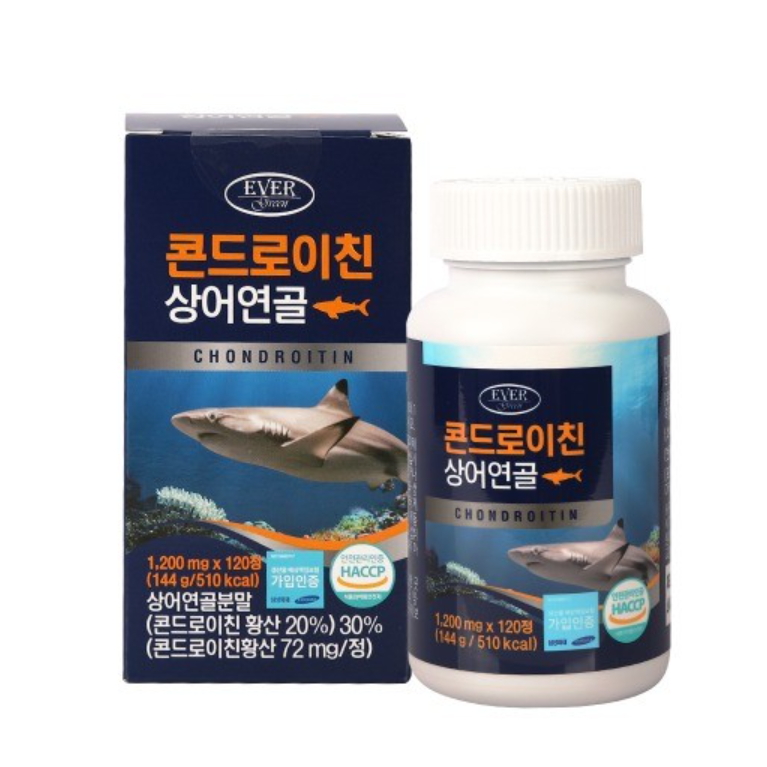 <b>에버그린</b> 콘드로이친 상어연골 1200mg x 120정