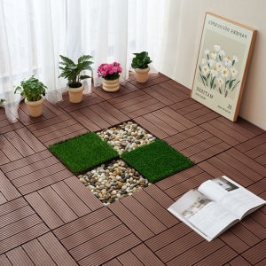 데크타일 베란다데크타일 조립식 조립마루 플라스틱 발판 야외