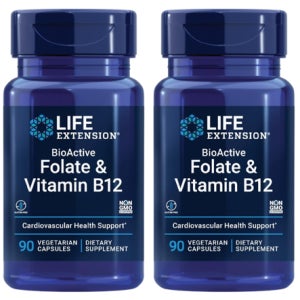 라이프익스텐션 바이오액티브 엽산 및 비타민B12 90캡슐, 2개