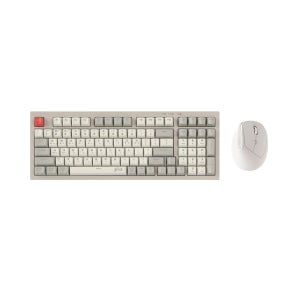 지클릭커 오피스프로 WMK600 사일런스 M RGB 무소음 무선 블루투스 98 키보드 마우스 세트 Retro