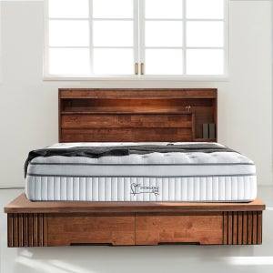 예쁜 원목프레임 쟈스민월넛 DK2000서랍형 /통마루침대 오일바른 친환경침대 파주 꿈을꾸는가구