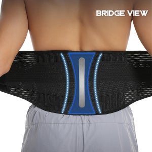 브릿지뷰 허리보호대 지지대 얇은 허리 복대 요추 척추 디스크 밴드 헬스 벨트 보호대