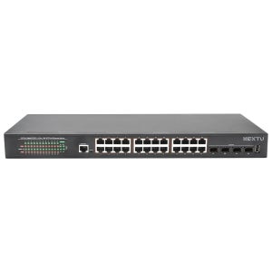 NEXT-POE7128L2-10G L2 24포트 10/100/1000Mbps POE 450W + 10G 4SFP POE스위치허브