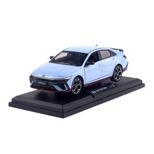 현대 아반떼 N 페이스 리프트 받침대 포함 미니카 미니어처 자동차 장식 피규어 장난감