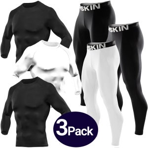 [3장세트] 닥터스킨 DRSKIN 스포츠 언더레이어 상하의 긴팔 나시 3부 타이즈