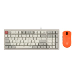 지클릭커 오피스프로 OPS990 사일런스 M RGB 무소음 방수 키보드 무선 마우스 세트 98 Retro