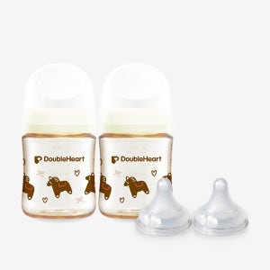 더블하트 PPSU 말띠 젖병 헬로베이비 말랑이 160ml 트윈팩 세트 (젖병2개+젖꼭지2입)
