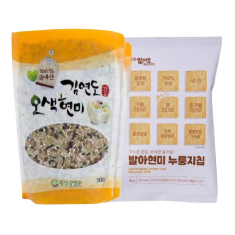 [24년수확] 김연도 오색현미 5봉 (추가 발아현미 누룽지칩 1봉)