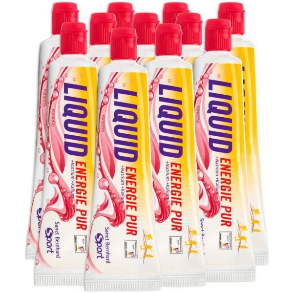 Krauterhaus <b>Sanct Bernhard</b> 생 베른하르트 스포츠 리퀴드 <b>에너지</b> 퓨어 I 11 튜브 탄수화물이 풍부한 젤 체리 맛 무유당, 무글루텐, 제품 독일 생산 및 테스트