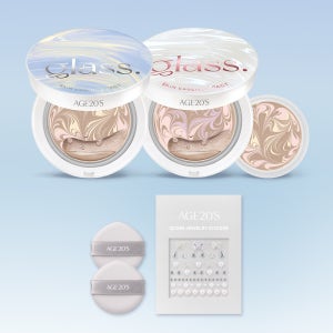 에이지투웨니스 글래스 스킨 에센스 팩트 소프트 펄 글로우 에디션 본품12.5g+리필12.5g (+퍼프2매, 주얼리 스티커) (SPF50+)