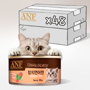 ANF 고양이캔 간식 참치+연어, 95g, 48개