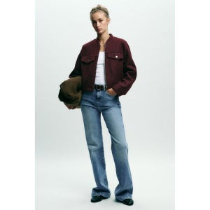 자라 소프트 숏 재킷 - 버건디 4968/032/681