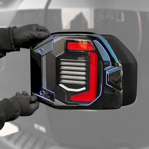 타스만 튜닝 리어 테일램프 커버 유광 카본 몰딩 용품