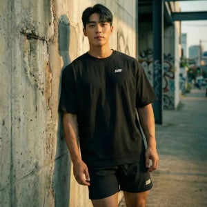 비스트모드 실켓 컴팩 헬스 오버핏 반팔 기능성 쿨링 티셔츠 짐웨어 BSMD