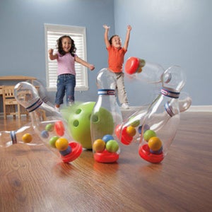 아기 유아 어린이 실내 집콕 완구 투명 볼링핀 볼링놀이 세트 스포츠 장난감 도미노 게임