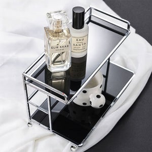 미니 선반 낮은 작은 2단 선반 쇠테리어 다용도 2단 정리대 화장품 정리 보관함 인테리어