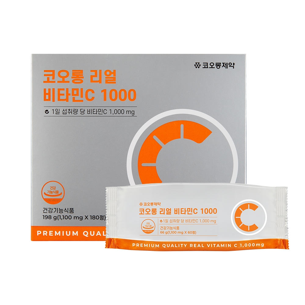 <b>코오롱</b>제약 <b>코오롱 리얼비타민</b>C 1000mg 180정 1개 가족영양제