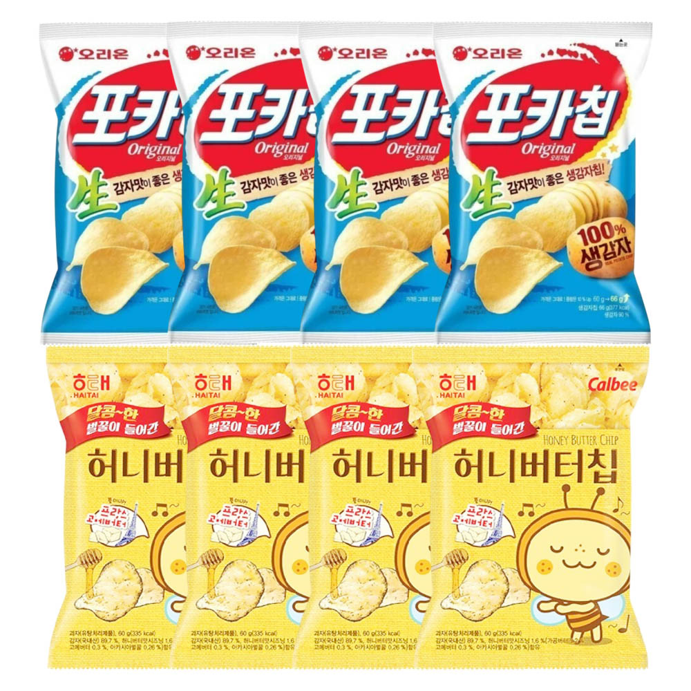 포카칩 오리지널, 66g, 4개 (4,440원) (와우무료)