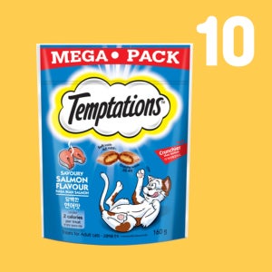 템테이션 메가팩 고양이 간식 연어, 160g, 10개