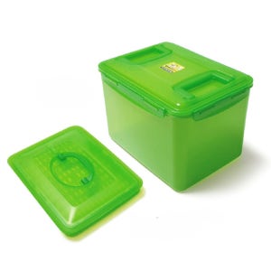 락스타 미라클 국내생산 김치냉장고 사각 대용량 김장통 / 누름독 6호 대 12L, 그린, 2개