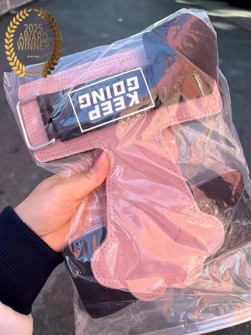 손목 스트랩이 있는 소가죽 <b>웨이트</b> 리프팅 그립 체육관 데드리프트 고양이 <b>발톱</b> 1 쌍 2/3 레이어