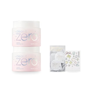 [바닐라코/홀리데이 에디션] 클린 잇 제로 오리지널 클렌징밤 대용량 180ML 2개 세트 (증정: 홀리데이 스티커+아나스타티카밤 트래블키트 16ea)