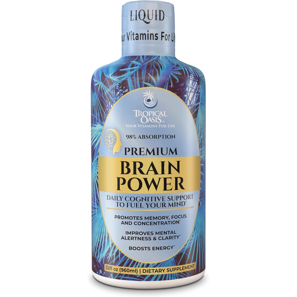 트로피컬 오아시스 <b>브레인 파워</b> 리퀴드 누트로픽 보충제 960ml