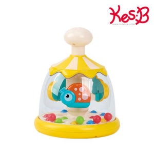 [캐스B] 튼튼 팝핑 회전목마(2797) 어린이 감각자극 소근육발달 아기 팝업장난감