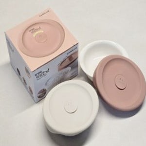 락앤락 바로 한끼 도자기 밥용기 350mlX2P 실리콘 스팀홀 햇쌀밥 이유식 전자렌지 용기