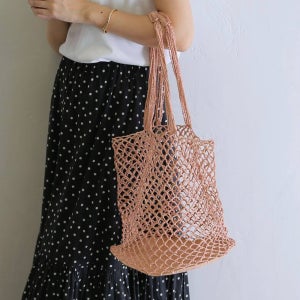 [메이드인마다] 라피아백 핸드메이드 크로셰 버킷백 숄더백 MADE IN MADA HOLY BAG (Light pink 라이트핑크)