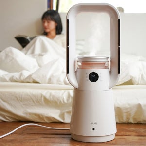 HAAN 2초 즉각발열 저소음 BLDC 가습기겸용 불멍 전기온풍기/사무실 가정용온풍기 날개없는온풍기