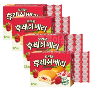 오리온 후레쉬베리 딸기 336g, 12개입, 4개