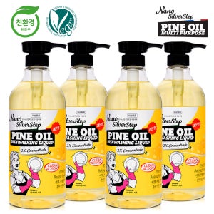 은나노스텝 파인오일 친환경 주방세제 1000ml x 4개 1종 야채 과일 세척 비건세제