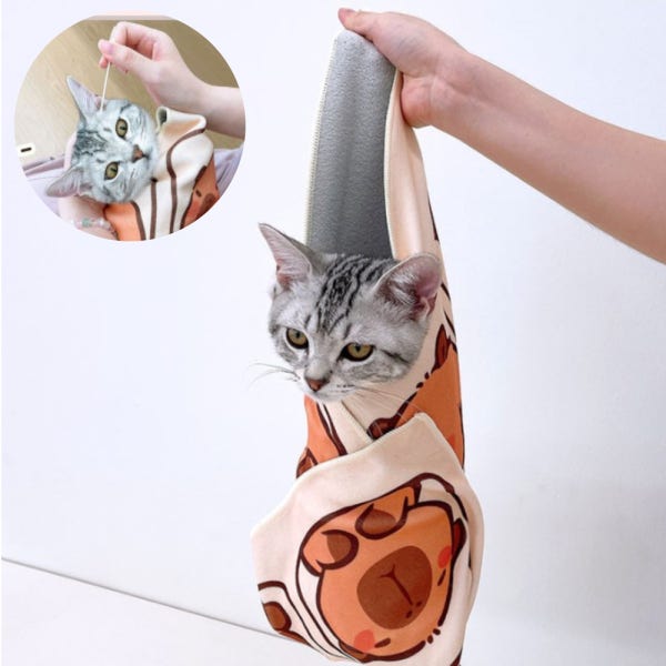 고양이 요술 담요 자가 접착 담요 고정 구속 강아지 매직 보자기 부리또 만들기