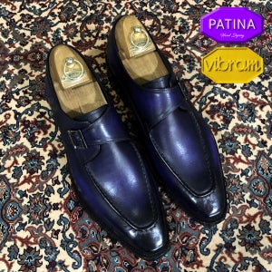 남자수제화 정장구두 남성구두 명품구두 딥퍼플 파티나 에이징 놉 베이커 오일베이스 몽크스트랩