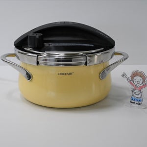 링크페어 통3중 원핸드 압력밥솥 3L 에나멜코팅 유리뚜껑 포함