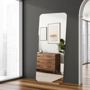 온미러 라운드 대형 전신거울 카페 안전 내방 집 인테리어 꾸미기 거치형 피팅룸 붙이는