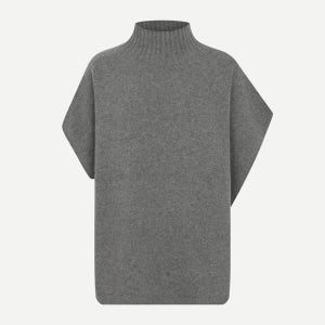 [캐리스노트] 케이프 폴라 캐시미어 스웨터 다크 그레이 CNEWSWA08DY