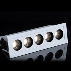 멀티 사각 도트 매입등 LED 10W 5구 타공140x35 플리커프리 DC타입 KS 오스람칩