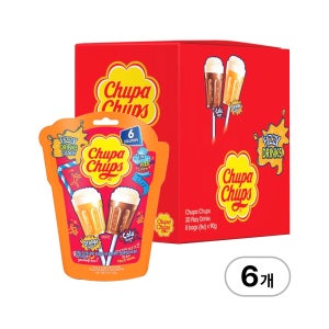 츄파춥스 피즈캔디 콜라맛 오렌지맛 90g x 8개 (6통) 맥주사탕 막대사탕