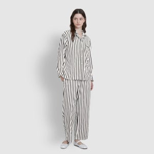 [JAJU/자주] 여 밍크 플리스 파자마 세트_라이트 네이비