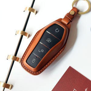BYD 비야디 자동차 가죽 스마트 차 키케이스 키홀더 키링 반다레더스튜디오