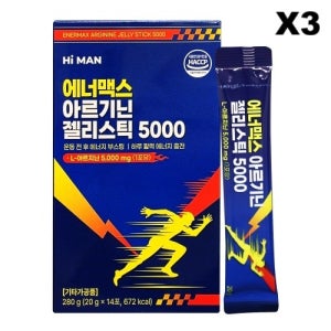 하이맨 에너맥스 아르기닌 젤리스틱 5000 20g 오르니틴 가르니틴 14포, 3개