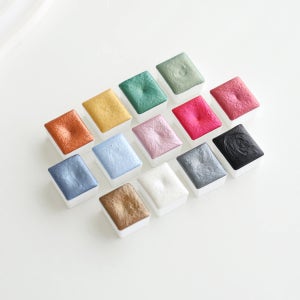 식물성 수제 펄 고체 물감